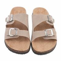 Damen Pantoletten - beige