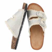 Damen Pantoletten - beige