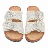 Damen Pantoletten - beige