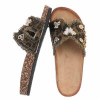 Damen Pantoletten - leopard