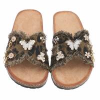 Damen Pantoletten - leopard