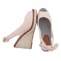 Damen Keilsandaletten - beige