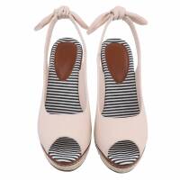 Damen Keilsandaletten - beige