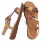 Damen Flache Sandalen - camel