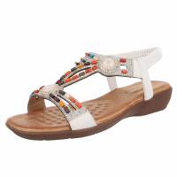 Damen Flache Sandalen - white
