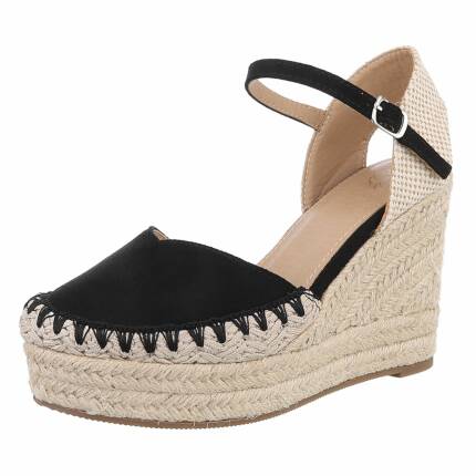 Damen Keilsandaletten - black