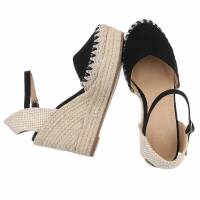 Damen Keilsandaletten - black