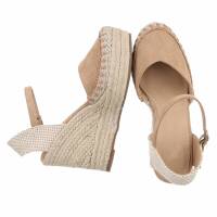 Damen Keilsandaletten - khaki