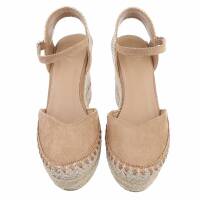 Damen Keilsandaletten - khaki