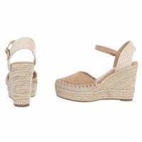 Damen Keilsandaletten - khaki