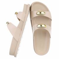 Damen Pantoletten - beige