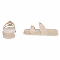 Damen Pantoletten - beige