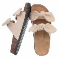 Damen Pantoletten - beige