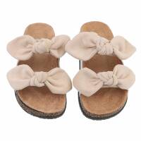 Damen Pantoletten - beige
