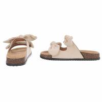 Damen Pantoletten - beige