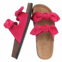 Damen Pantoletten - fuchsia