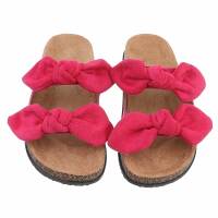 Damen Pantoletten - fuchsia