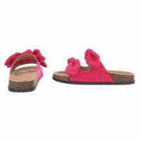 Damen Pantoletten - fuchsia