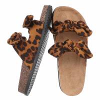Damen Pantoletten - leopard