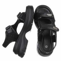 Damen Keilsandaletten - black