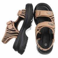 Damen Keilsandaletten - zebra