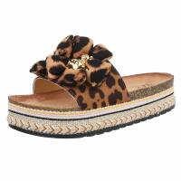 Damen Pantoletten - leopard
