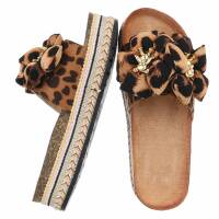 Damen Pantoletten - leopard