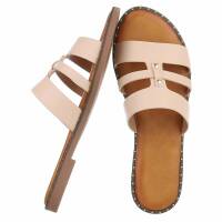 Damen Pantoletten - beige