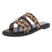 Damen Pantoletten - leopard