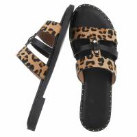 Damen Pantoletten - leopard