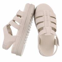 Damen Keilsandaletten - beige