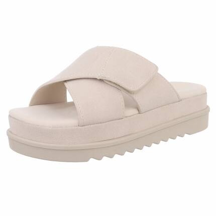 Damen Pantoletten - beige