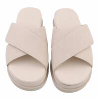 Damen Pantoletten - beige