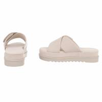 Damen Pantoletten - beige
