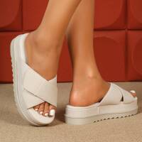 Damen Pantoletten - beige