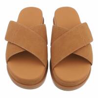 Damen Pantoletten - camel