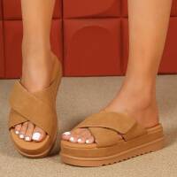 Damen Pantoletten - camel