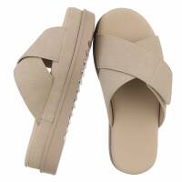 Damen Pantoletten - khaki