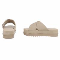 Damen Pantoletten - khaki