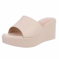 Damen Keilsandaletten - beige