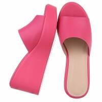 Damen Keilsandaletten - fushia