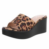 Damen Keilsandaletten - leopard