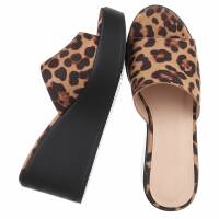 Damen Keilsandaletten - leopard
