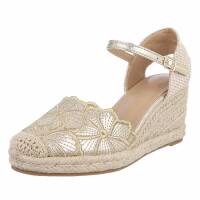 Damen Keilsandaletten - gold