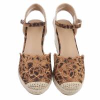 Damen Keilsandaletten - leopard