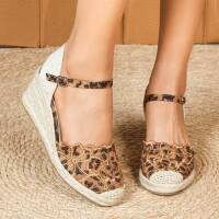 Damen Keilsandaletten - leopard