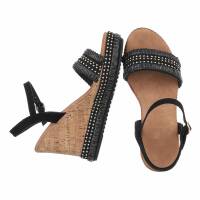 Damen Keilsandaletten - black