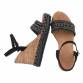 Damen Keilsandaletten - black