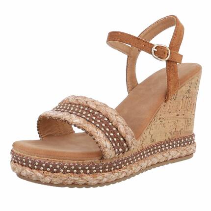 Damen Keilsandaletten - brown