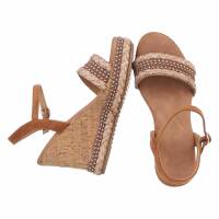 Damen Keilsandaletten - brown